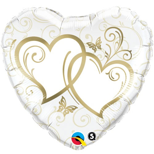 18" FOIL - ENTWINED HEARTS - GOLD