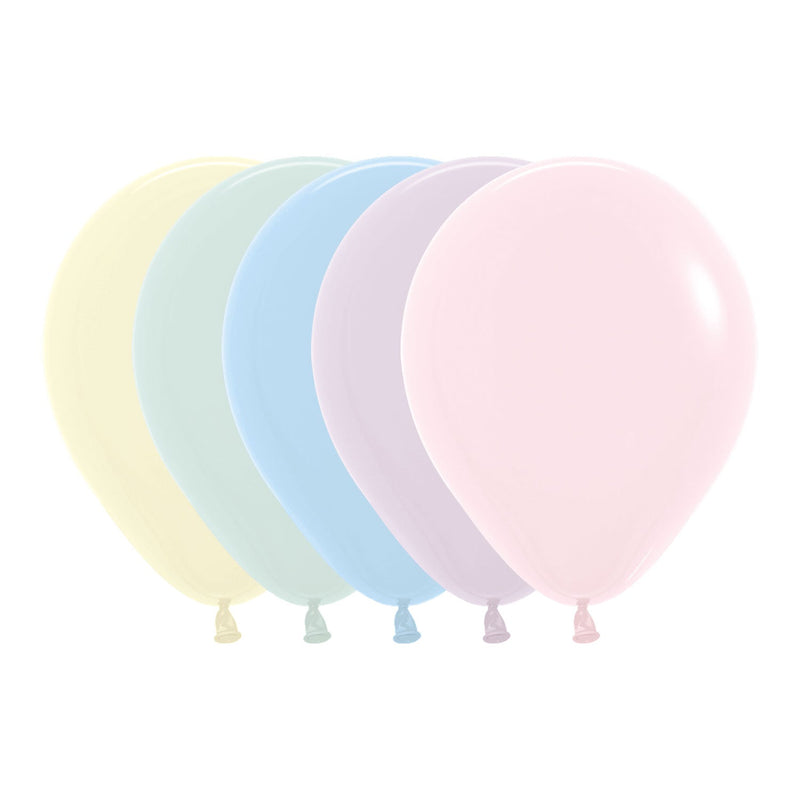5" LATEX - ASSORTED PASTEL - PACK OF 100-Latex Balloon Packs-Partica Party