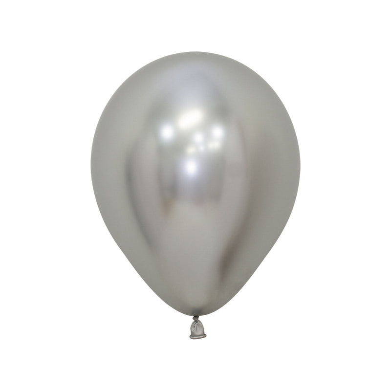 5" LATEX - CHROME SILVER - PACK OF 50-Latex Balloon Packs-Partica Party