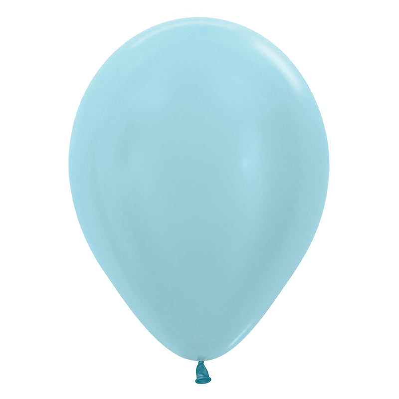 5" LATEX - METALLIC BABY BLUE - PACK OF 100-Latex Balloon Packs-Partica Party