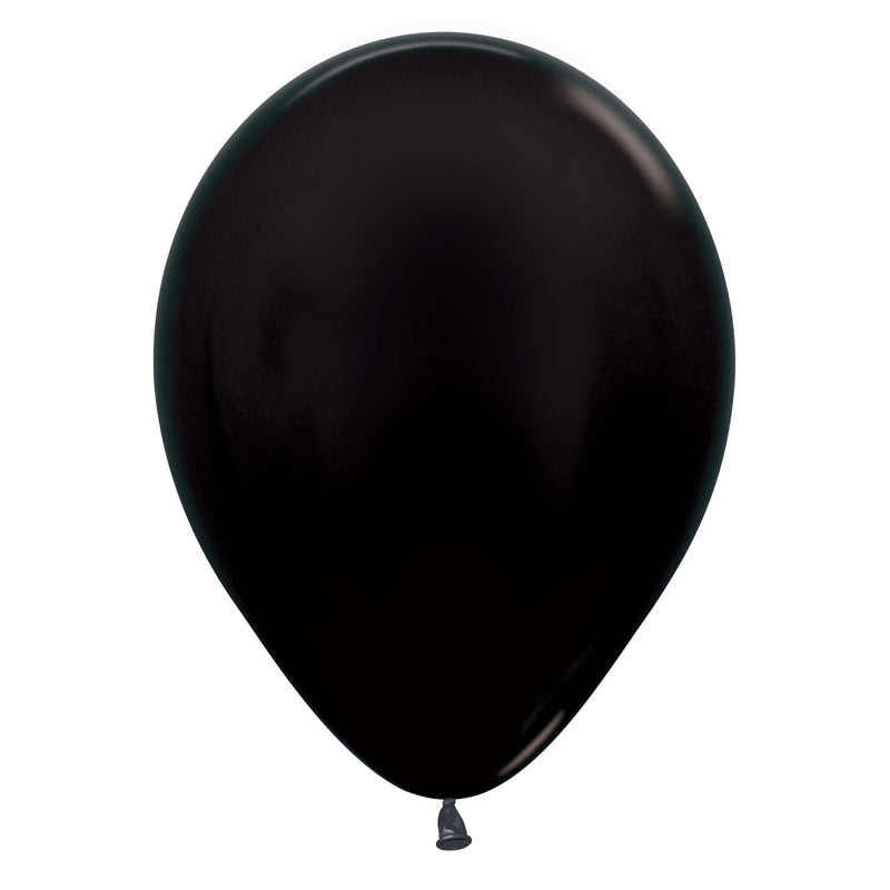 5" LATEX - METALLIC BLACK - PACK OF 100-Latex Balloon Packs-Partica Party