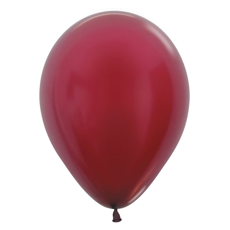 5" LATEX - METALLIC BURGUNDY - PACK OF 100-Latex Balloon Packs-Partica Party