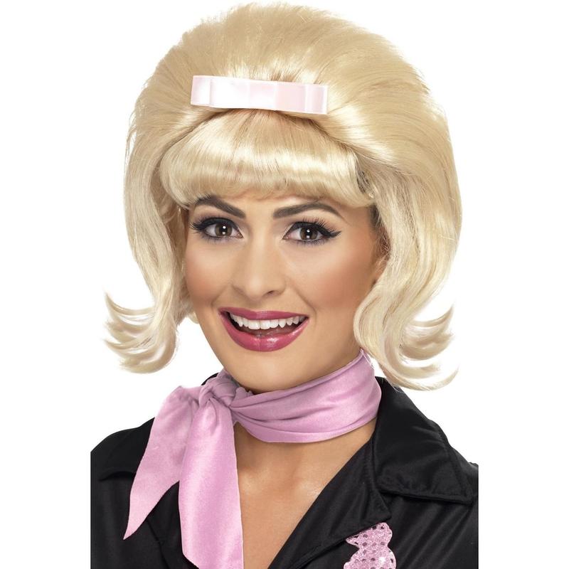 50S FLICKED BEEHIVE BOB WIG - BLONDE-THEMED WIGS-Partica Party