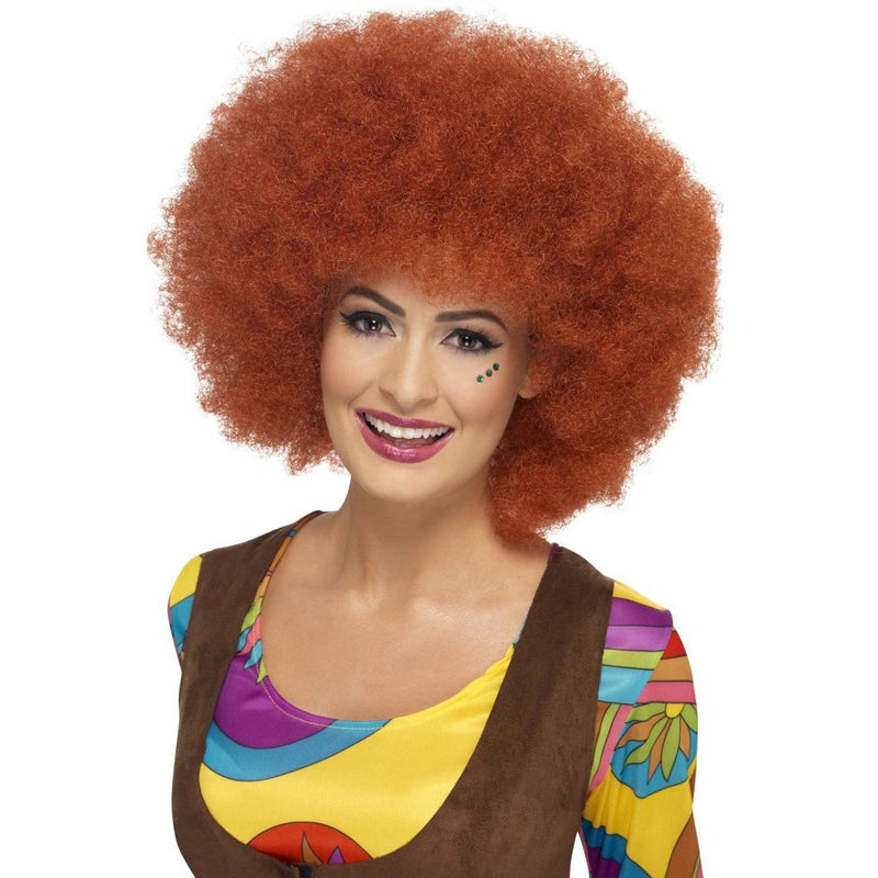 60S AFRO WIG - AUBURN-THEMED WIGS-Partica Party
