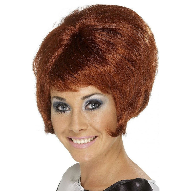 60S BEEHIVE WIG - AUBURN-THEMED WIGS-Partica Party