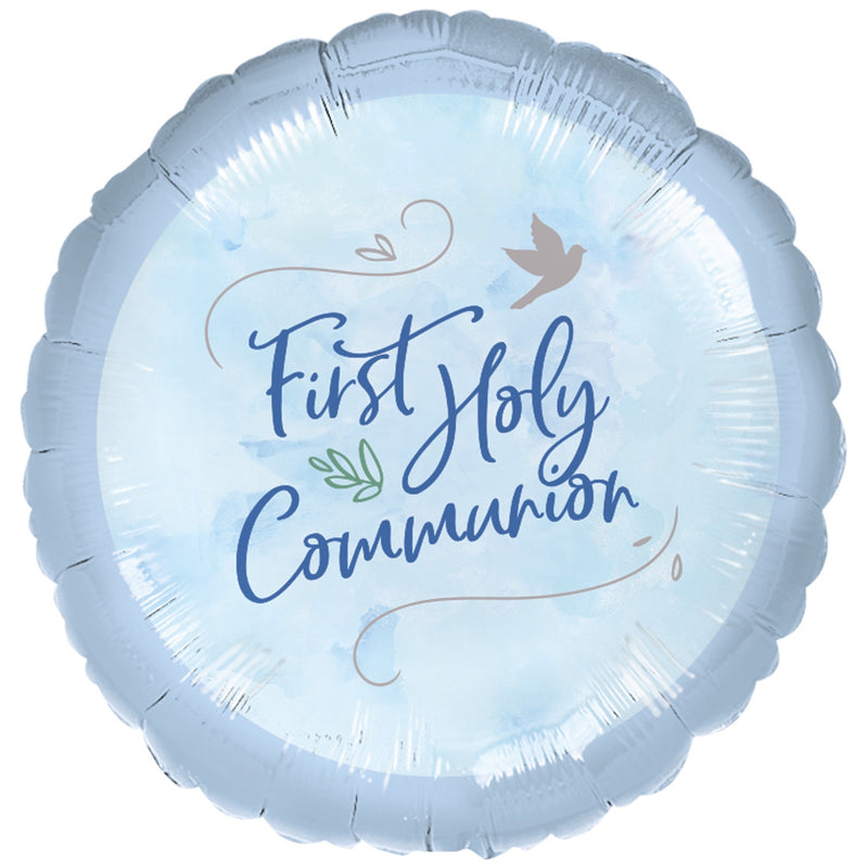 18" FOIL - FIRST HOLY COMMUNION - BLUE