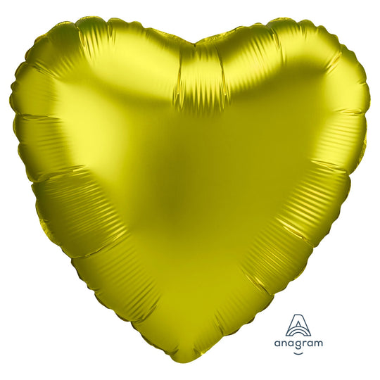 SATIN LUXE - HEART - LEMON