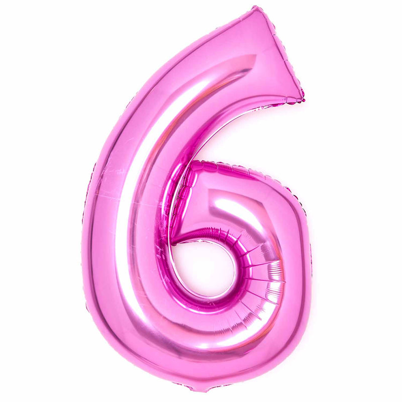 JUMBO NUMBER - 6 - PINK - Partica Party