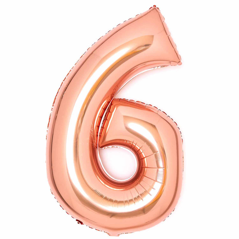 JUMBO NUMBER - 6 - ROSE GOLD - Partica Party