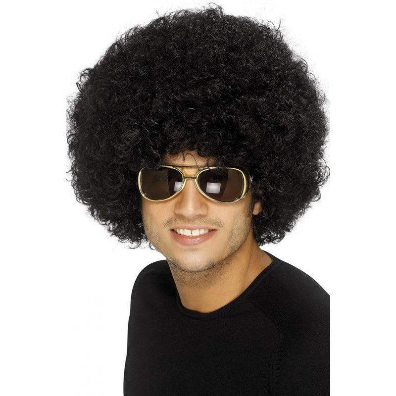 70S FUNKY AFRO WIG - BLACK-THEMED WIGS-Partica Party