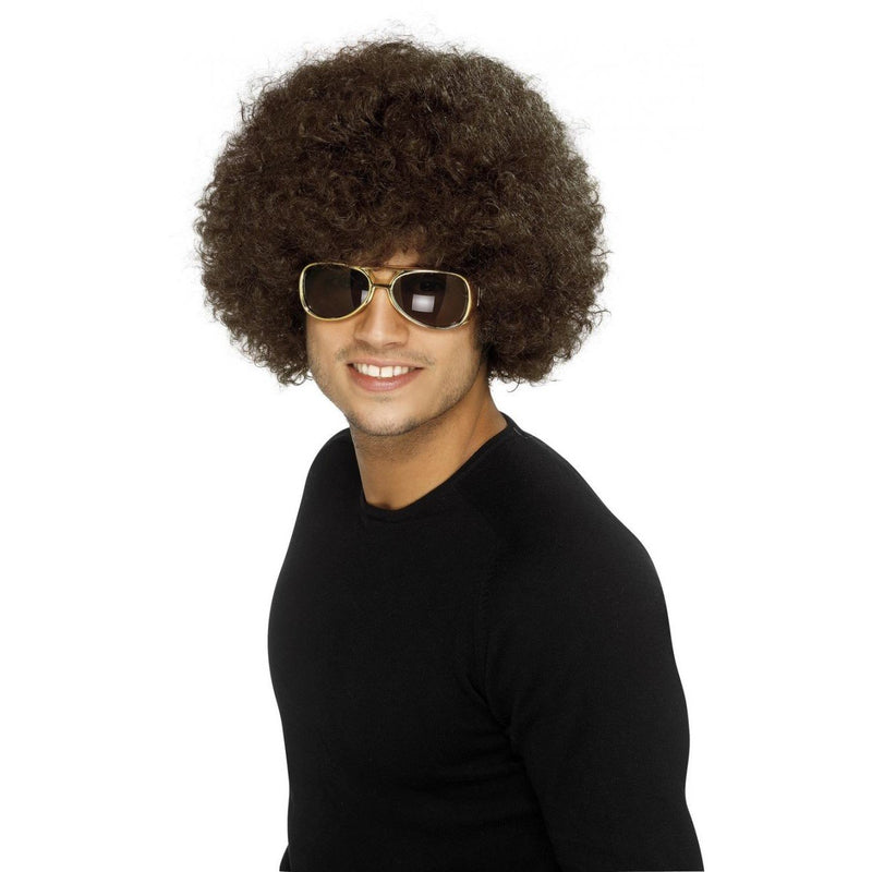 70S FUNKY AFRO WIG - BROWN-THEMED WIGS-Partica Party