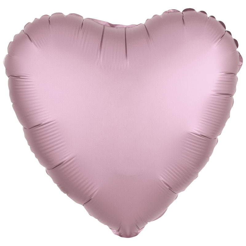 METALLIC - HEART - PASTEL PINK