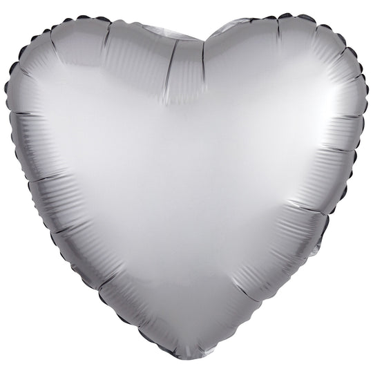SATIN LUXE - HEART - SILVER