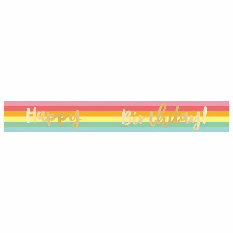 BANNER - ADD AN AGE HAPPY BIRTHDAY - RAINBOW