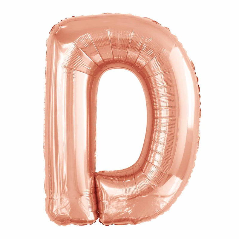 JUMBO LETTER - D - ROSE GOLD - Partica Party