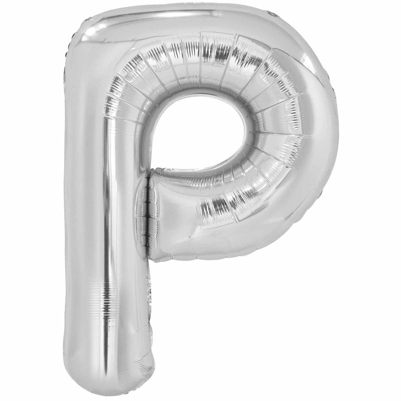 JUMBO LETTER - P - SILVER - Partica Party
