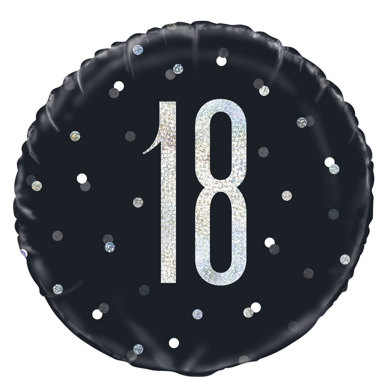 18" FOIL - 18th - BLACK