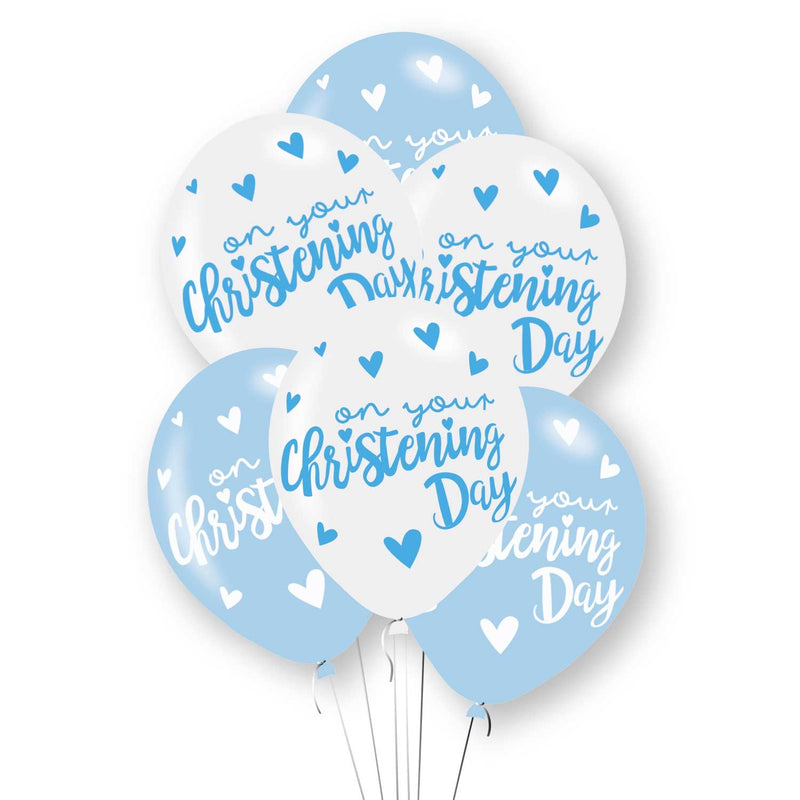 12" LATEX - CHRISTENING DAY BLUE - PACK OF 6