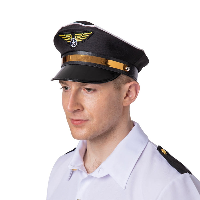 AIRLINE PILOT CAP - BLACK