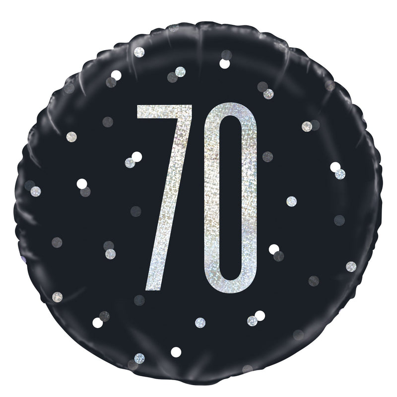 18" FOIL - 70th - BLACK