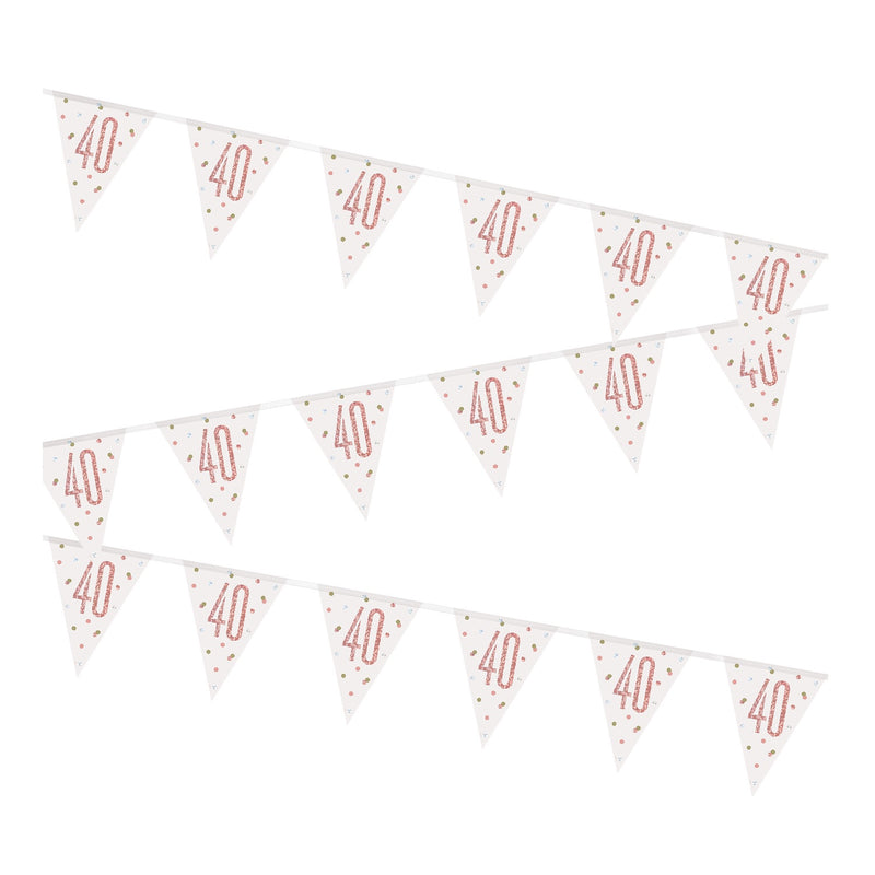 BUNTING - 40th - ROSE GOLD