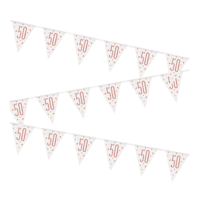 BUNTING - 50th - ROSE GOLD