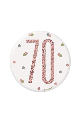 BADGE - 70th - ROSE GOLD