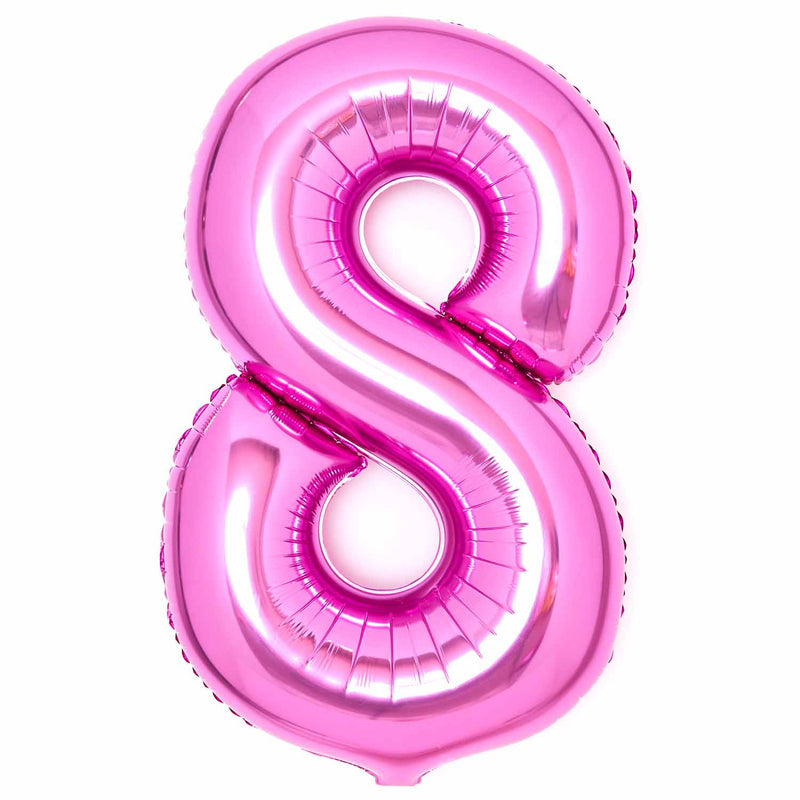 JUMBO NUMBER - 8 - PINK - Partica Party