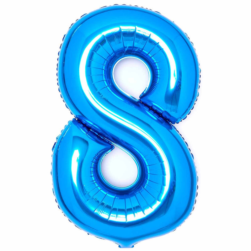 JUMBO NUMBER - 8 - BLUE - Partica Party