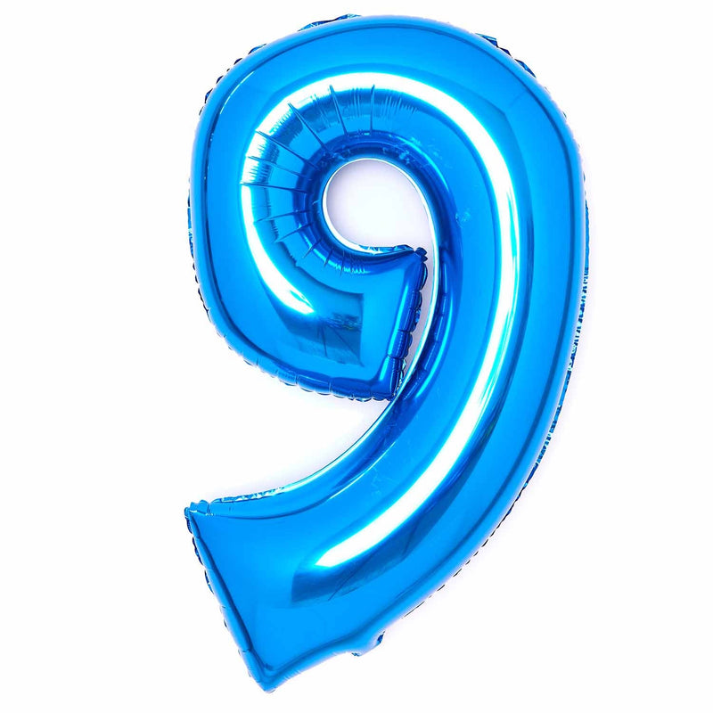 JUMBO NUMBER - 9 - BLUE - Partica Party