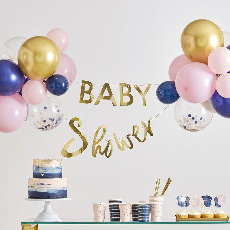 BABY SHOWER - GOLD BALLOON BUNTING KIT-General-Partica Party