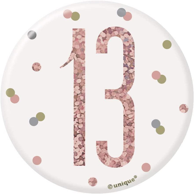 BADGE - 13 - ROSE GOLD-BADGE-Partica Party