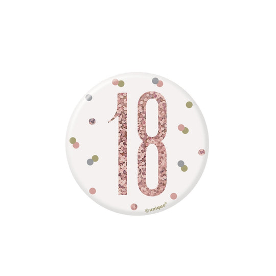 BADGE - 18th - ROSE GOLD