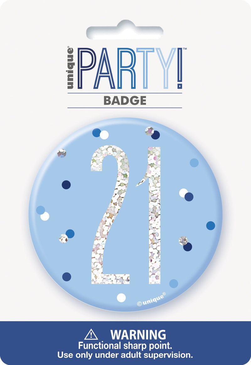BADGE - 21 - BLUE-BADGE-Partica Party