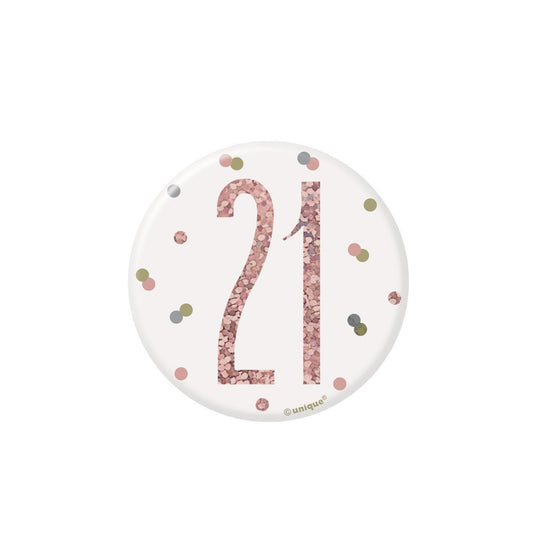 BADGE - 21st - ROSE GOLD