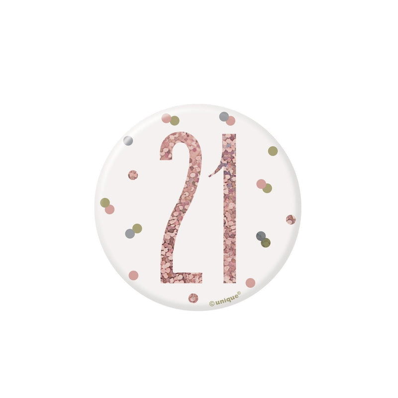 BADGE - 21 - ROSE GOLD-BADGE-Partica Party