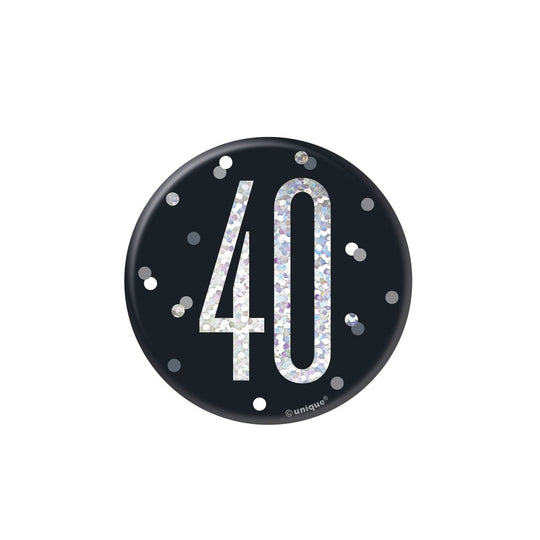 BADGE - 40th - BLACK