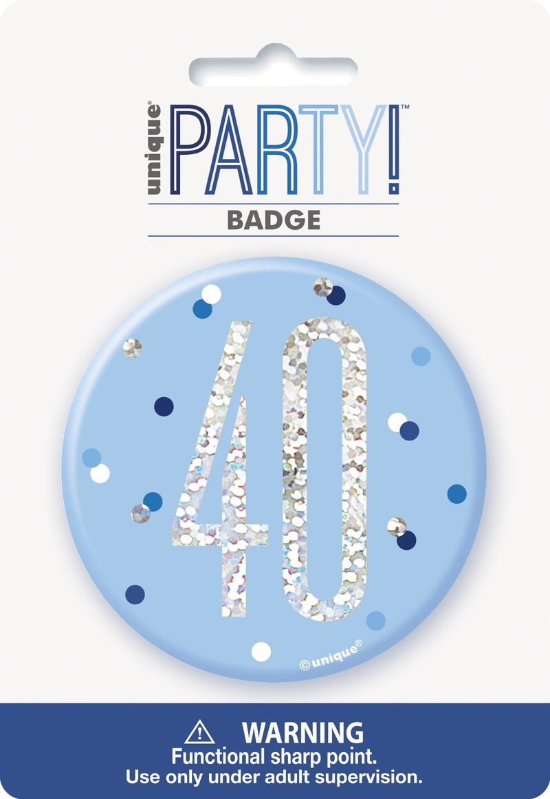 BADGE - 40 - BLUE-BADGE-Partica Party