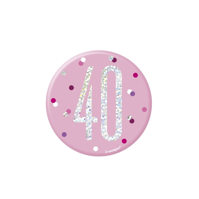 BADGE - 40 - PINK-BADGE-Partica Party