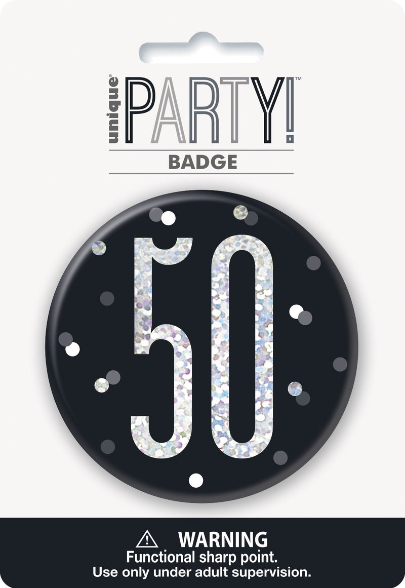 BADGE - 50 - BLACK-BADGE-Partica Party