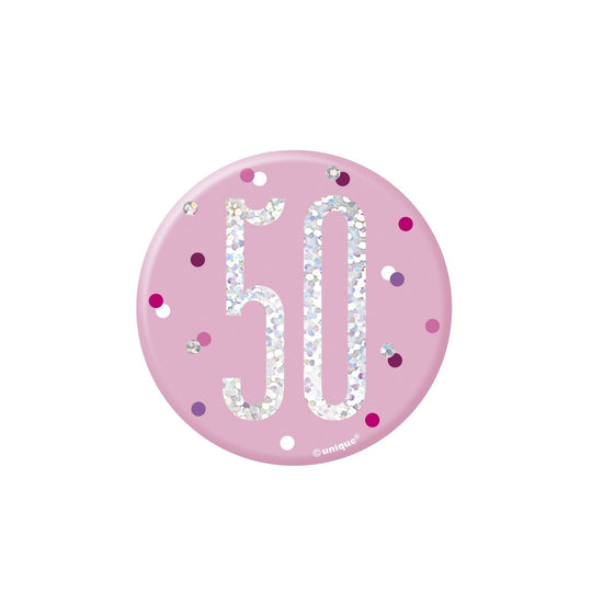 BADGE - 50th - PINK