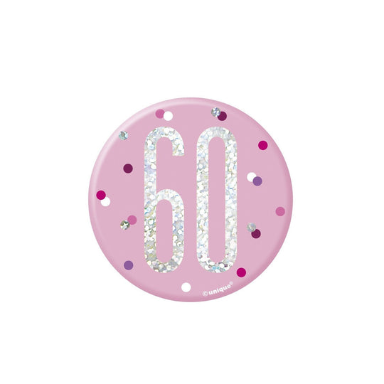 BADGE - 60th - PINK