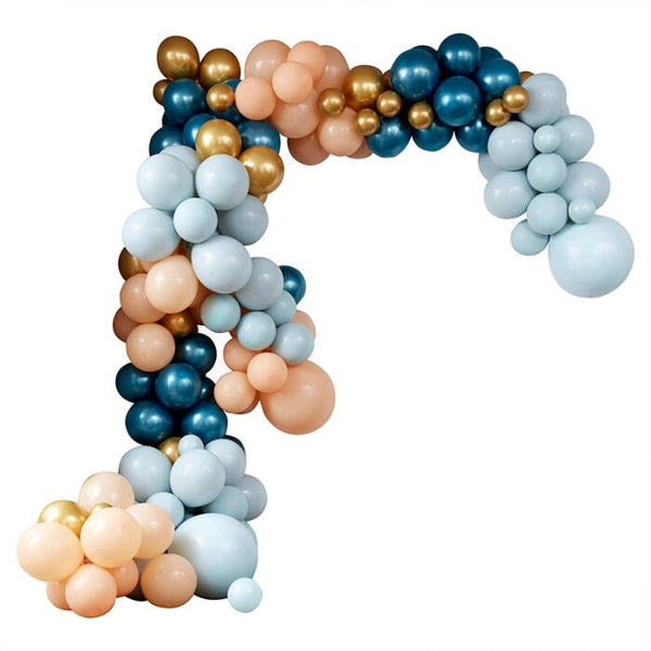 BALLOON ARCH KIT - LUXE TEAL AND GOLD CHROME-BALLOON ARCH-Partica Party