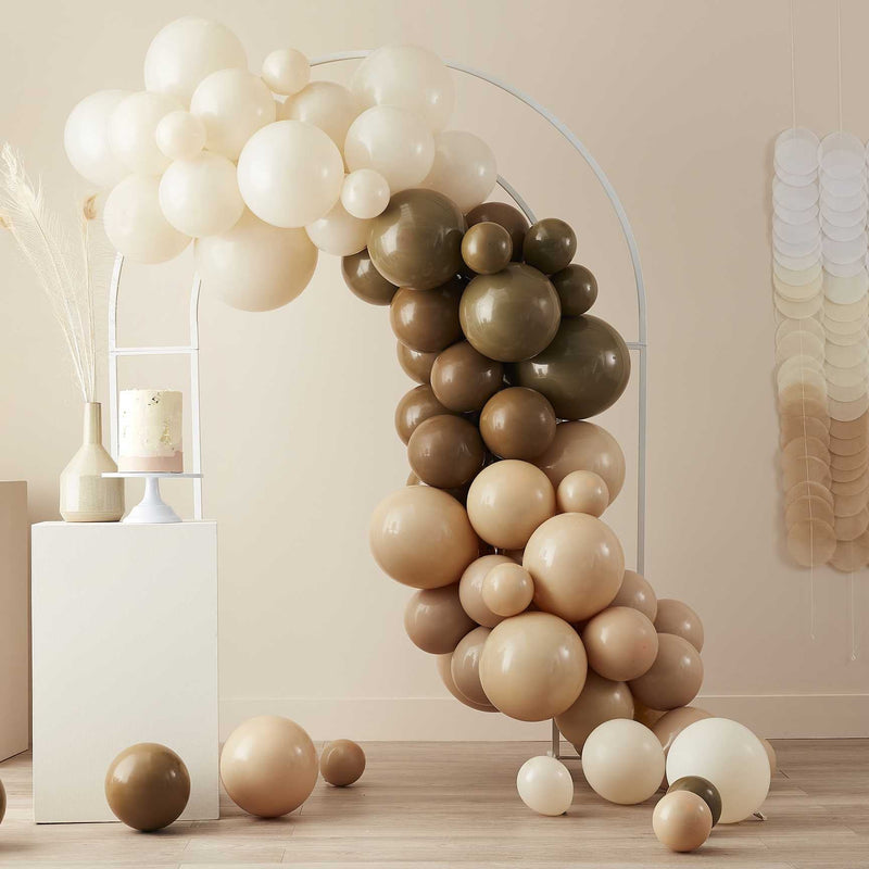 BALLOON ARCH KIT - NUDE & BROWN-ARCH-Partica Party