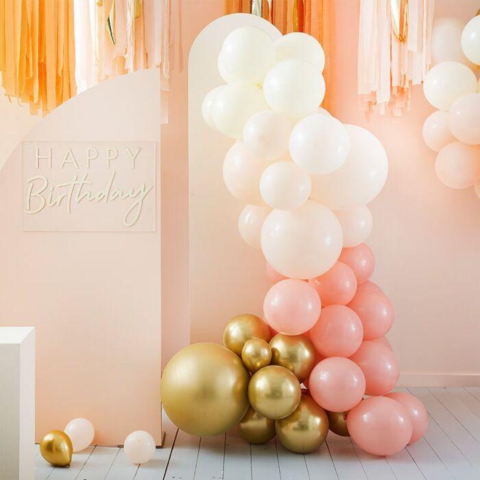 BALLOON ARCH KIT - PEACH AND GOLD-BALLOON ARCH-Partica Party