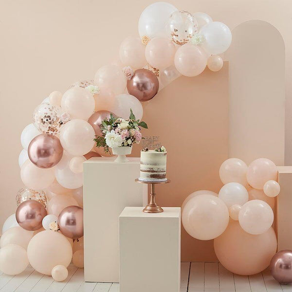 BALLOON ARCH KIT - PEACH, WHITE & ROSE GOLD-BALLOON ARCH-Partica Party