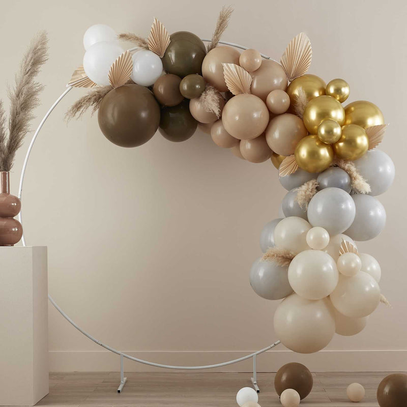 BALLOON BACKDROP KIT - TAUPE, NUDE & BROWN-ARCH-Partica Party