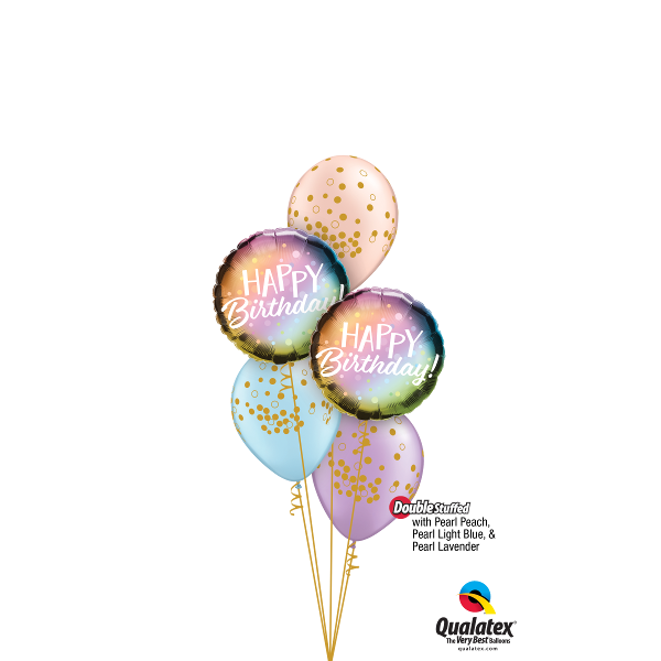 BALLOON BOUQUET - PEARLY WHIRLY BIRTHDAY-BALLOON BOUQUET-Partica Party