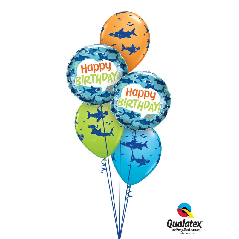 BALLOON BOUQUET - WISHING YOU A FIN-TASTIC BIRTHDAY!-BALLOON BOUQUET-Partica Party