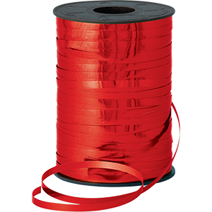 BALLOON RIBBON SPOOL - METALLIC RED